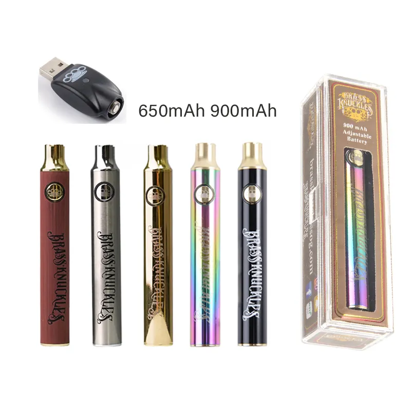 510 Thread Brass Knuckles Vape Battery Preheat Variable Voltage Vape