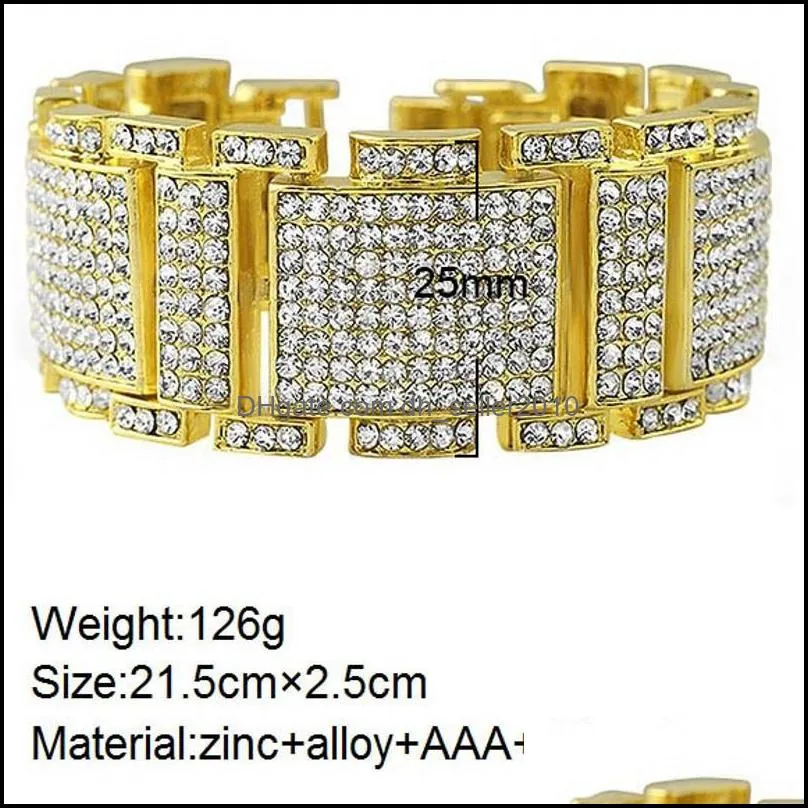 hip hop tennis bracelet men luxury simulated diamond fashion bracelet bling bracelets