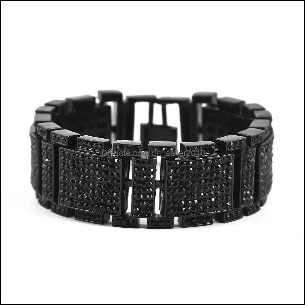 hip hop tennis bracelet men luxury simulated diamond fashion bracelet bling bracelets