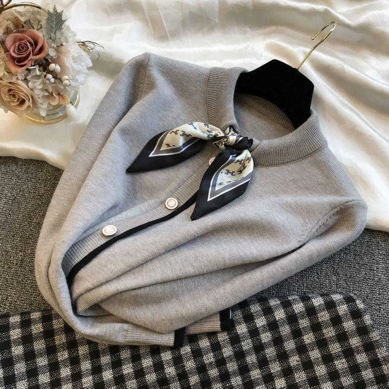 Women's Knits Tees New Autumn Classic Bow Tie Design Maglione Moda Elegante Ufficio Bow Neckline Camicetta Donna Pullover a maniche lunghe maglione lavorato a maglia T221012