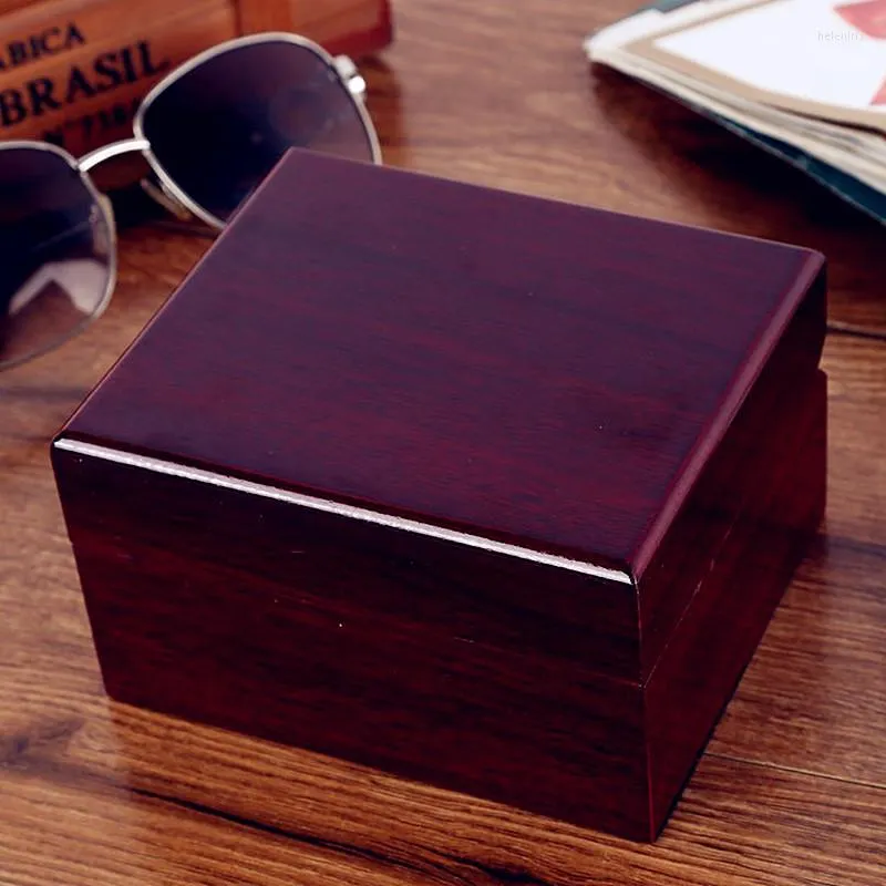 Watch Boxes 2022 Wholesale Exquisite High-end Box Gift Packaging Red Wood Storage High-quality Display