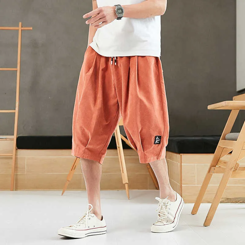 Herr shorts plus size sommar harem byxor män korta joggar kinesisk stil kalvlängd casual baggy manlig capris byxor 8xl g221012