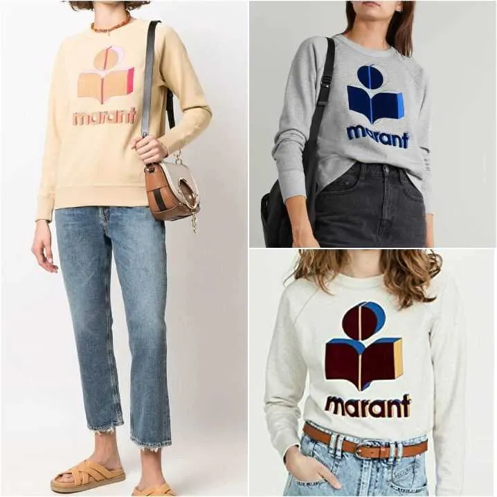 Isabel Marant New Round Neck Pullover Shadow en trois dimensions Flux Casual Pull Women Designer Sweat à capuche