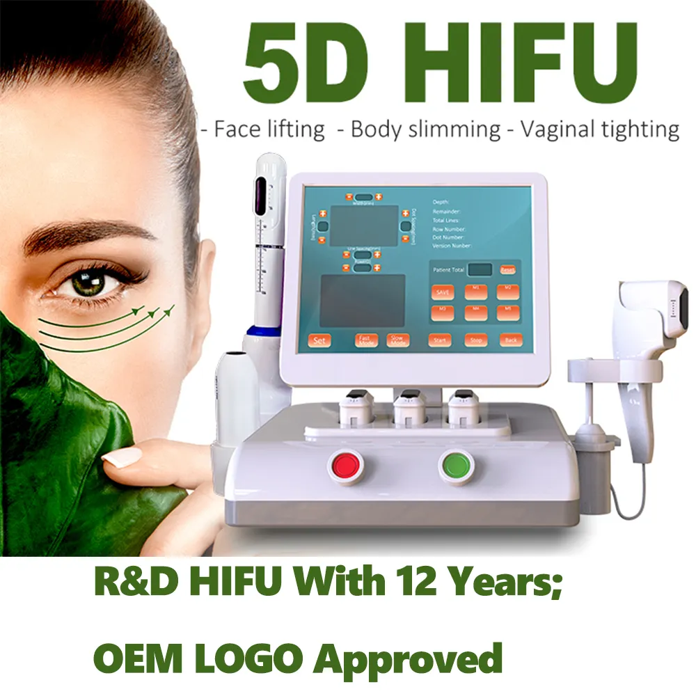 Portable HIFU Facelift Machine With 11 Cartridges, 100000 Shots, For