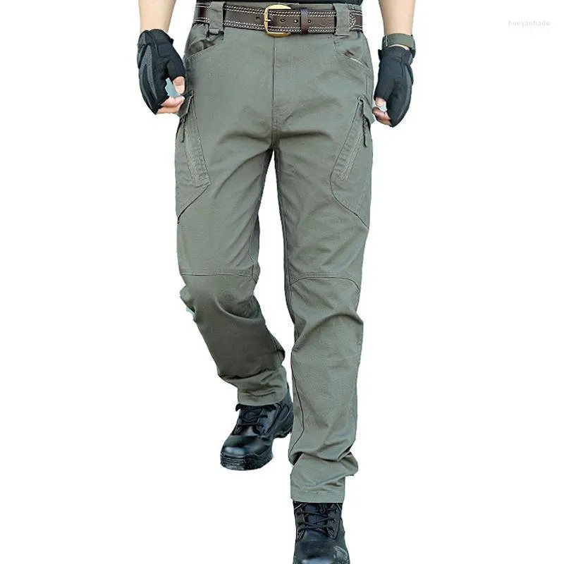 Pantaloni da uomo Pantaloni tattici estivi da uomo Abbigliamento da lavoro Cargo Cotton Elastic Army Arrampicata durevole