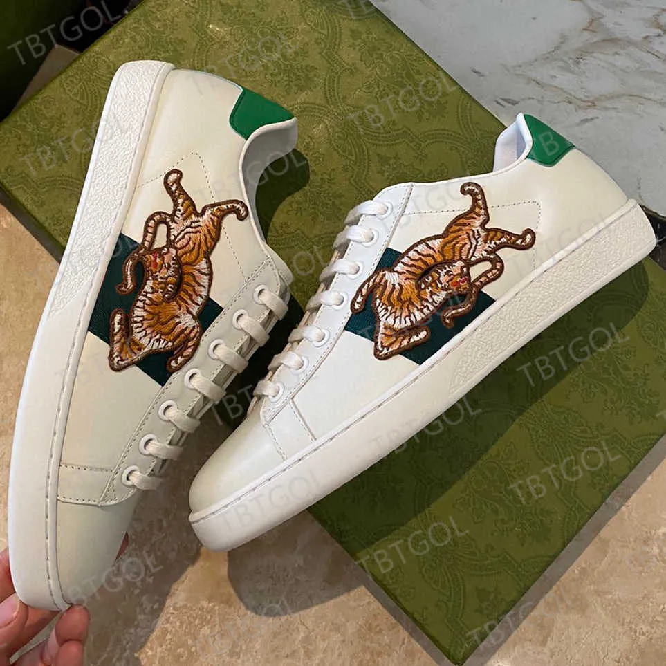 Designer Bee Sneakers Uomo Donna Scarpe Casual Ricamo In Vera