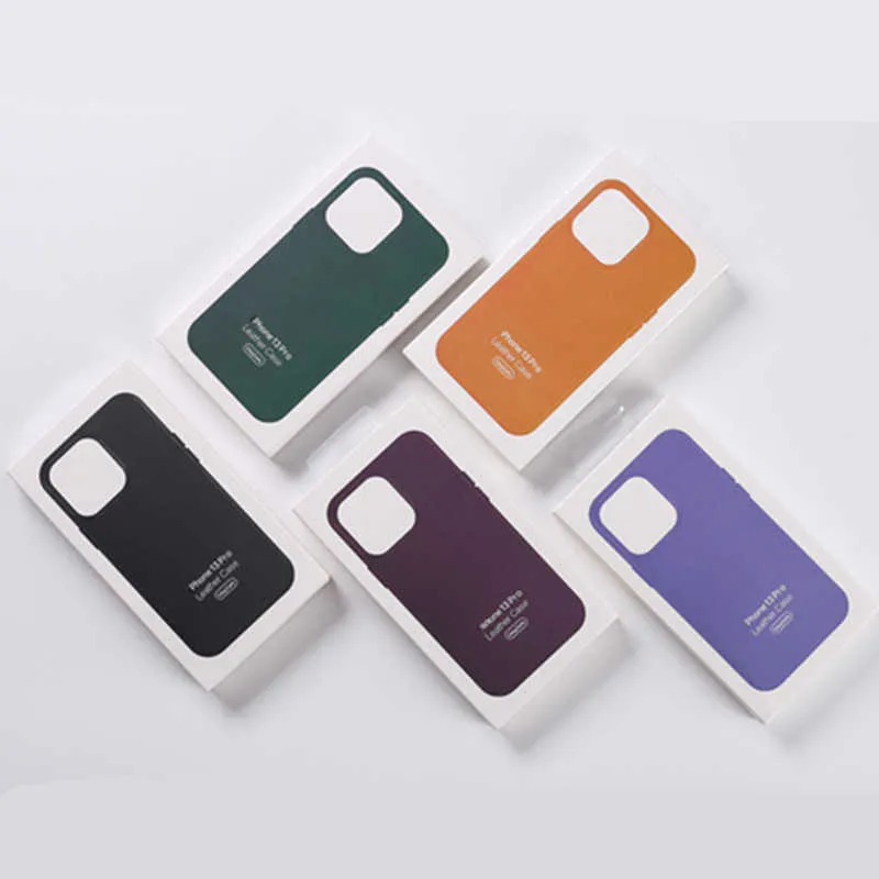 Capas de telefone celular Capa de couro magnética segura para Magsafe Iphone 13 Pro Max 12 13mini 12pro Capa de animação de carregamento sem fio segura W221014