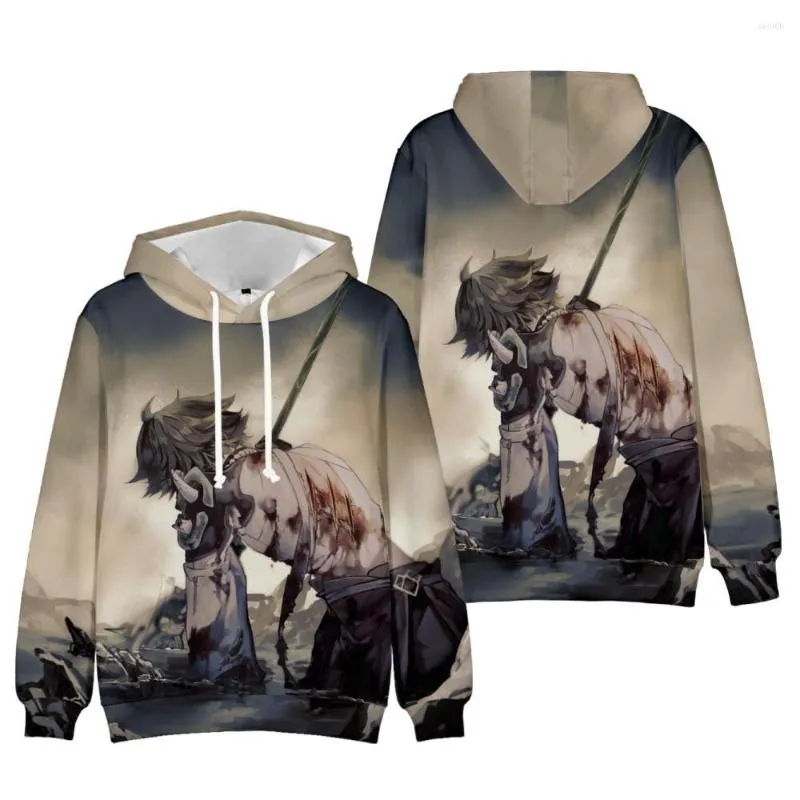 Erkek Kapşonlular Sonbahar Kapüşonlu 3D Genshin Etki Erkek Sweatshirt Kadın Unisex Trailtsuits Çocuk Karikatür Baskı Erkek Kız Krover