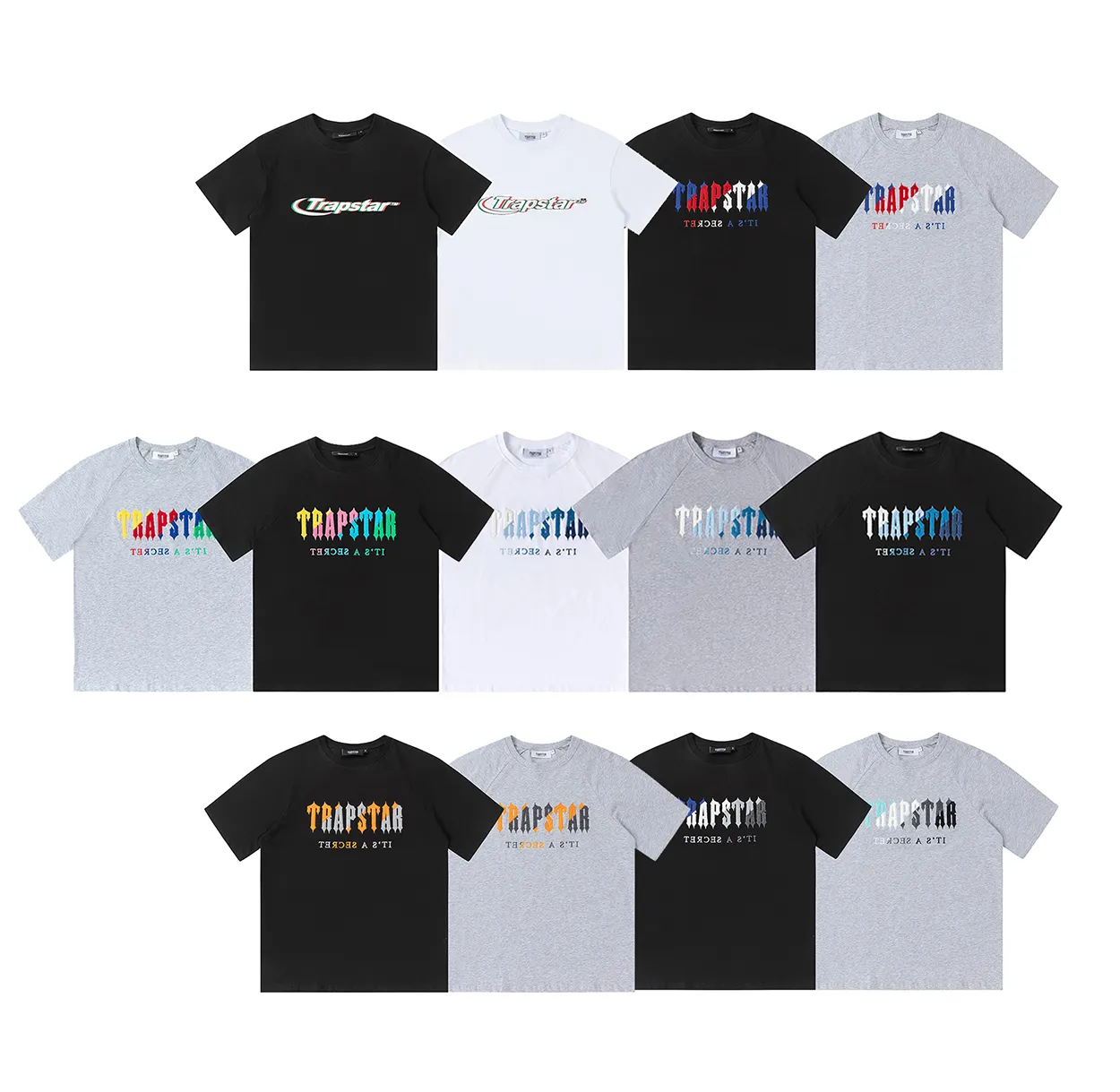 Trapstar Hommes T-Shirts Designer Lettre Mode Coton Casual Manches Courtes De Luxe Hip Hop Street Sports T-Shirt