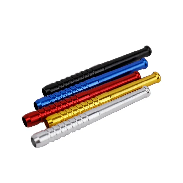 Smoking Colorful Aluminium Alloy Baseballs Style Pipes 78MM 55MM Portable Dry Herb Tobacco Cigarette Holder Portable Catcher Taster Bat One Hitter Digger Tube DHL