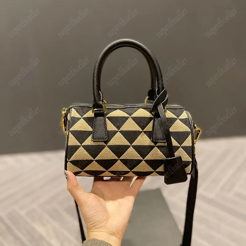 Hochwertige Umhängetaschen, Top-Designer-Tragetaschen, Dreiecksmuster, Umhängetasche, Canvas-Pochette, Mini-Totes, Handtasche, Einkaufshandtaschen, lässige Pochettes, Kissen-Geldbörse