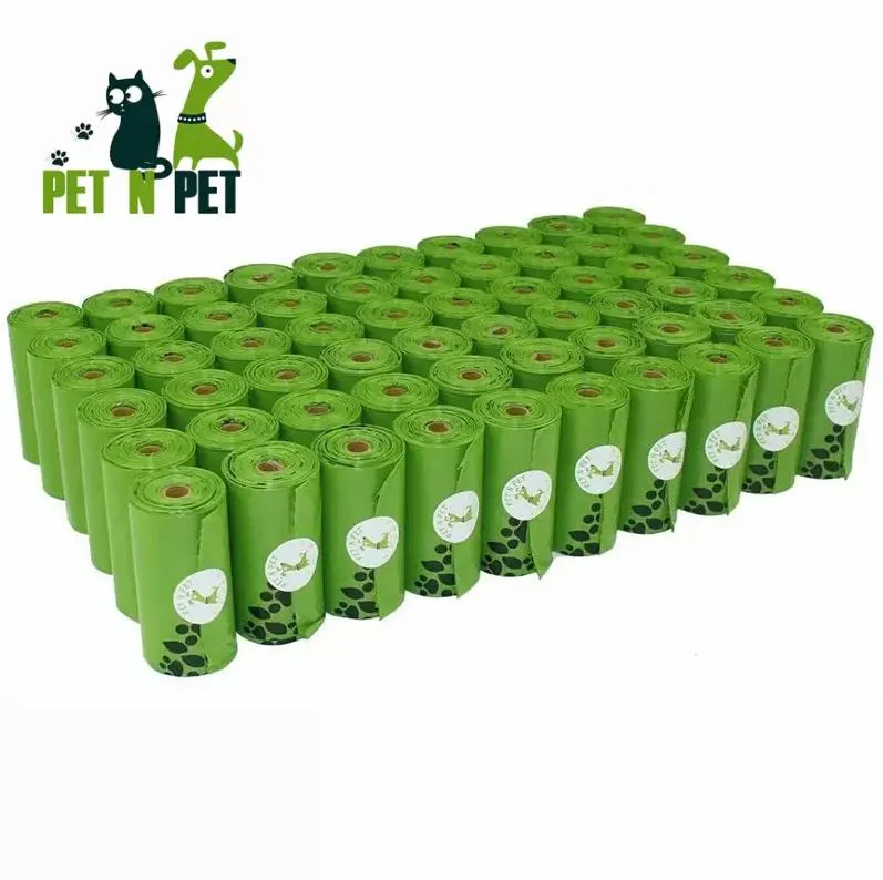 PET Biodegradable Dog Sacos de lixo suprimentos de cocô de 1080 contagem de sacos de resíduos pretos sem perfume Bola de lixo limpo Bola de lixo por atacado