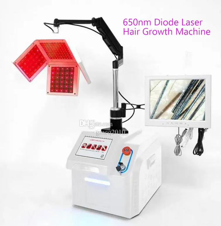 Nytt tekniksjukhus/salong Använd Professional 650nm Diode Laser Hårtillväxtutrustning för håravfallsbehandling