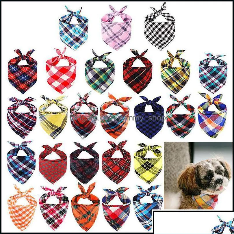 Abbigliamento per cani Forniture per abbigliamento per cani Pet Casa Giardino Bandane Sciarpa Fazzoletto Bavaglino Lavabile Ragazza Ragazzo Cotone Accessori per l'autunno all'aperto Per Ot19H