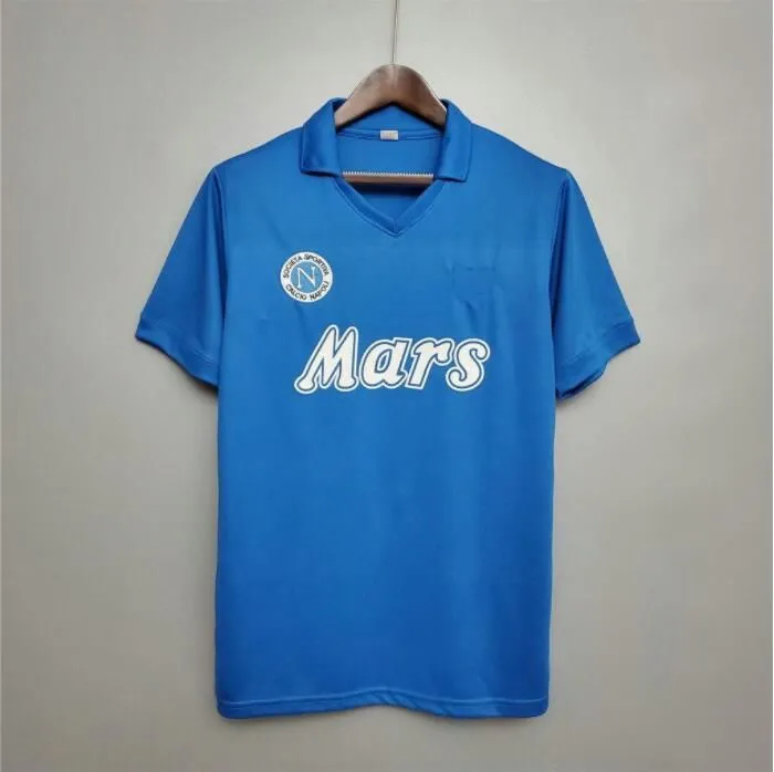 マラドーナナポリレトロサッカーユニフォームヴィンテージ 1986 1987