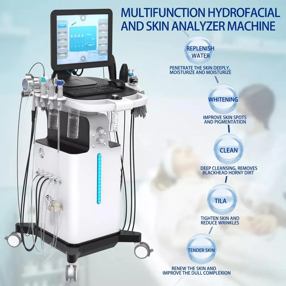 Latest hidrofacial microdermabrasion hydrabeauty facial cleaning machine skin analyzer system plasma functions skin care