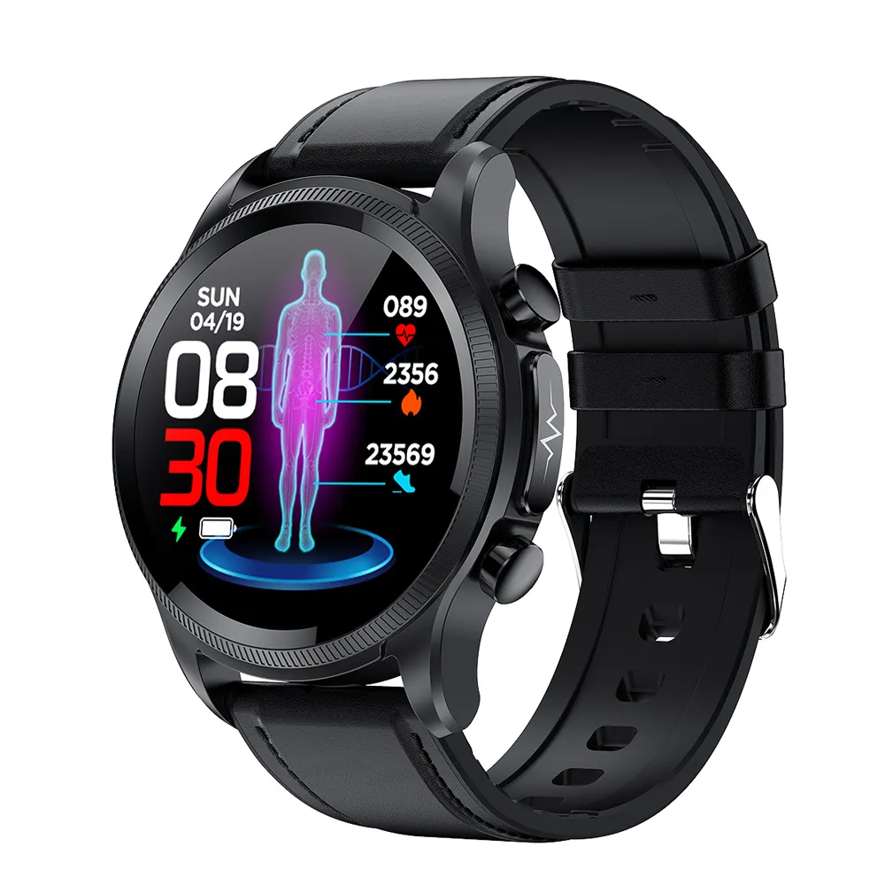 Montres intelligentes Cardica glycémie montre intelligente ECG surveillance de la pression artérielle température corporelle Smartwatch hommes IP68 étanche Fitness Tracker 221013