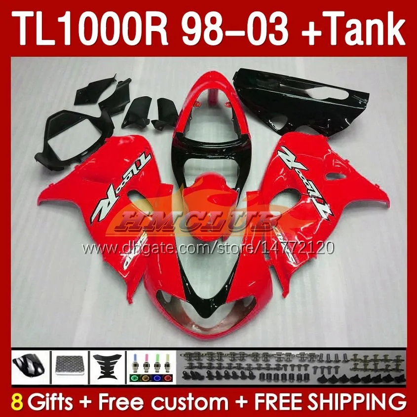 Fairings Red Glossy Tank for Suzuki Srad TL-1000 TL 1000 R 1000R TL1000R 98 99 00 01 02 03 Bodywork 162No.49 TL-1000R 1998 1999 2000 2001 2002 2003 TL1000 R 98-03