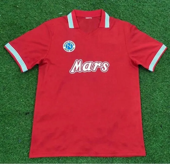 マラドーナナポリレトロサッカーユニフォームヴィンテージ 1986 1987
