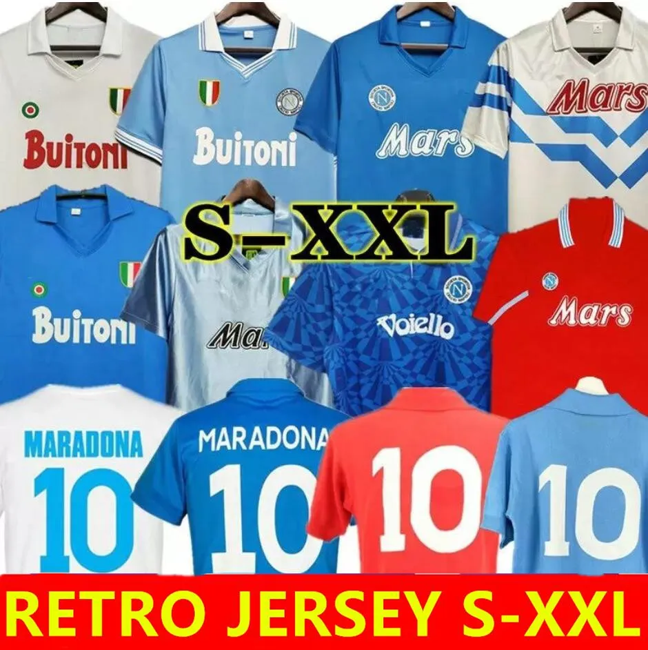 Koszulki piłkarskie Maradona Napoli Retro vintage 1986 1987 1988 1999 Coppa Italia Naples classic 86 87 88 89 91 93 Koszulki piłkarskie z długim rękawem