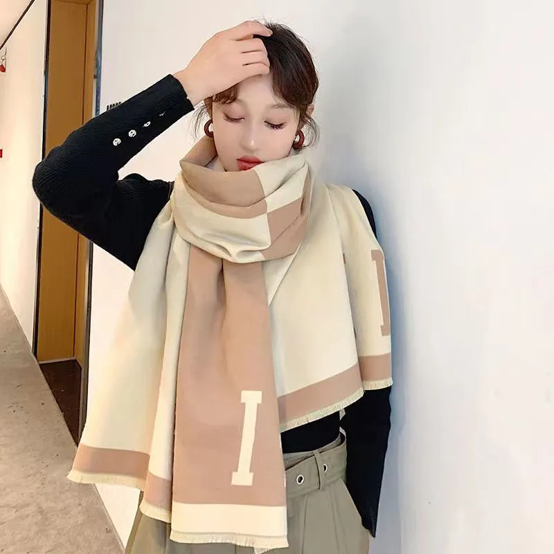 fashion Winter Scarf Pashmina For Designers warm Scarfs Fashion Classic Women imitate Cashmere Wool Long Shawl Wrap 65x180cm gift