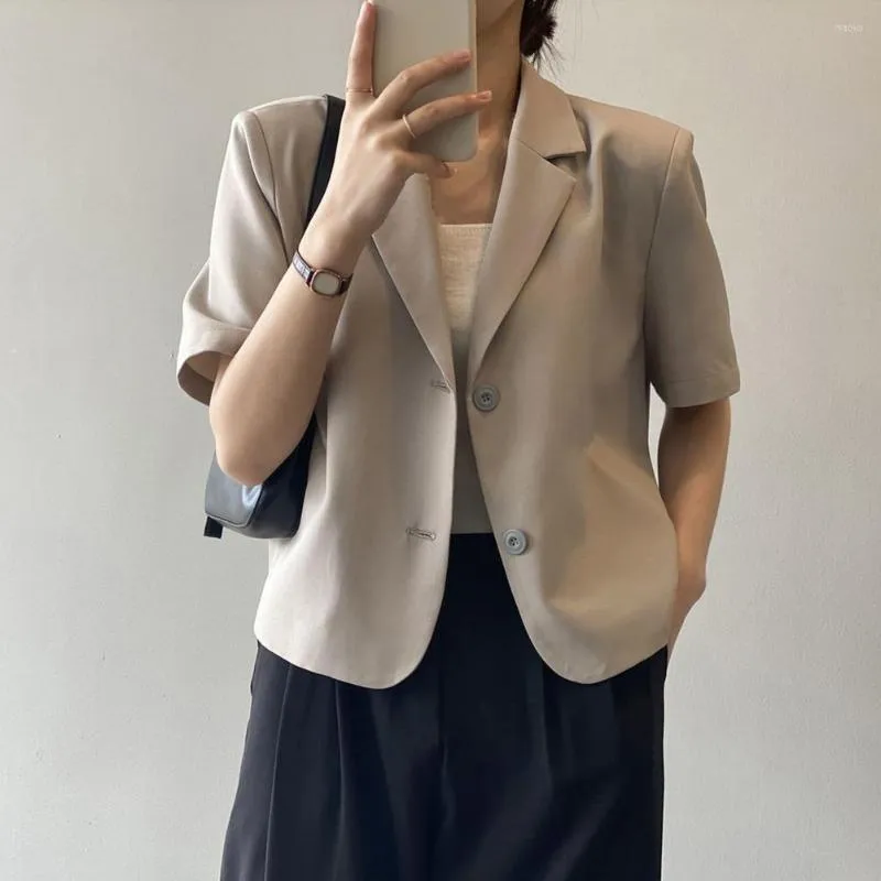 Women's Suits Casual Summer Thin Short Type Suit Jacket Blazer Versatile Draped Sense