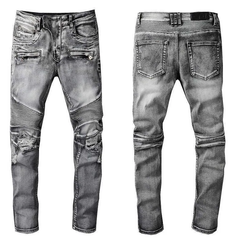 Grey Designer Skinny Fit Trending Jeans For Men For Men Rip Skull Slim Biker Denim With Distress Cult Rapper Street Hip Hop Curvy Long Straight Leg Stretch From Fashionstorexst05 27.52 DHgate.Com