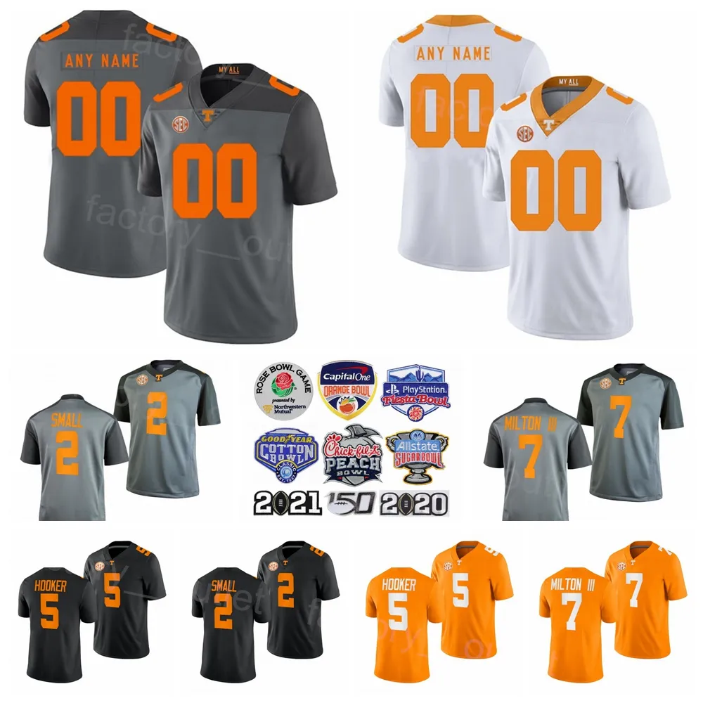 NCAA Tennessee Volunteers Football College 2 Jabari Small Jersey University 23 Jaylen Wright 1 Velus Jones Jr 5 Hendon Hooker 7 Joe Milton III 8 Tiyon Evans Stitched