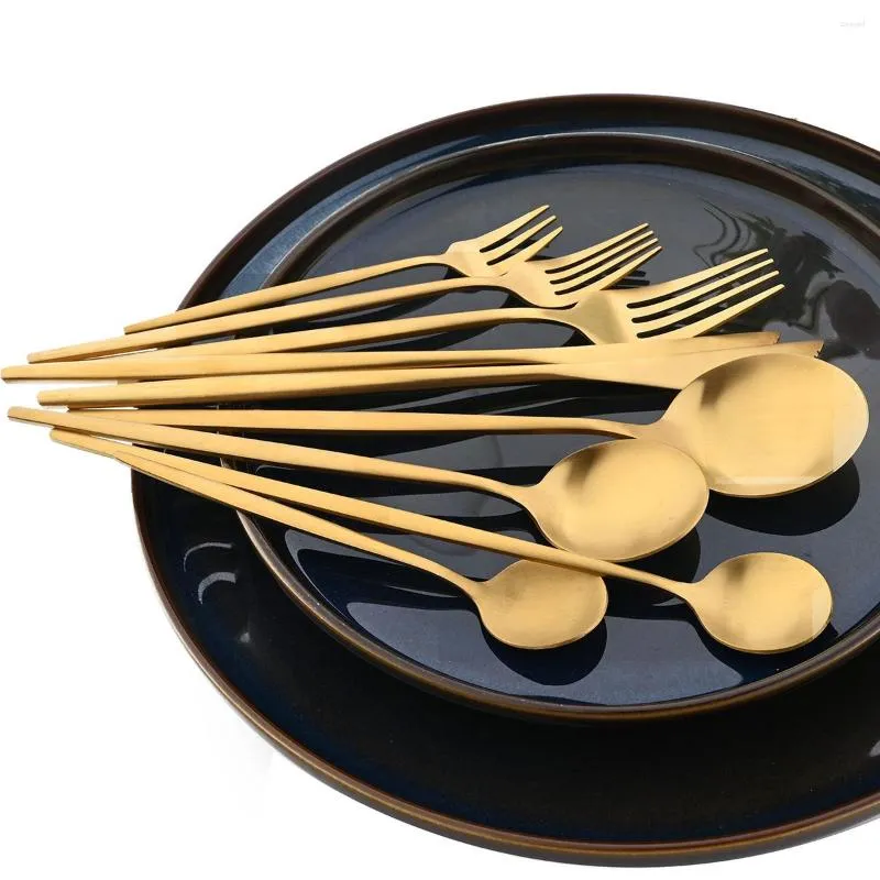 Din sets sets jankng gouden mat mes vork lepel tafelwerk roestvrij staal set chopstick keuken flatware zilverware luxe bestek