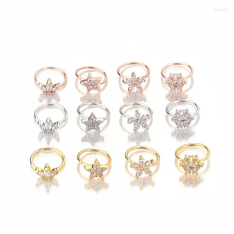 Stud-oorbellen mode micro-ingelegde zirkonen neu ring tragus oor been piercing sieraden