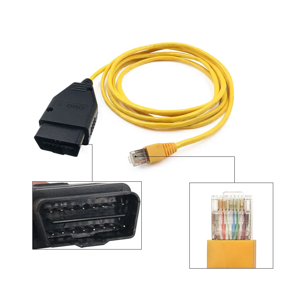 BMW F-Series E-SYS ICOM OBD2コーディング診断ケーブルイーサネットのデータobdiiコーディング隠されたツールの品質ツールENETケーブル