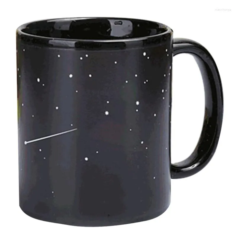 Mokken keramische bekers veranderen kleur mug mug coffee friends cadeaus student ontbijt cup ster zonnestelsel
