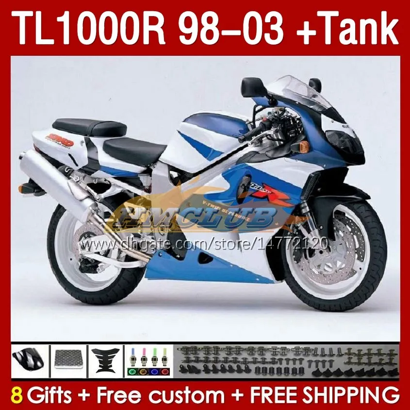 スズキ・スラド・TL-1000のフェアリングスタンク1000 R 1000R TL1000R 98 99 00 01 03ボディワーク162NO.58 TL-1000R 1998 1999 2000 2001 2002 2003 TL1000 R 98-03フェアリングブルーストック