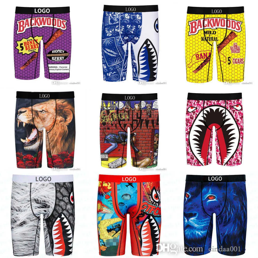 Sommar Nya Trendiga Män XXL Plus Size Desinger Försäljare Underkläder Bomull Shorts Sport Cartoon Boxers