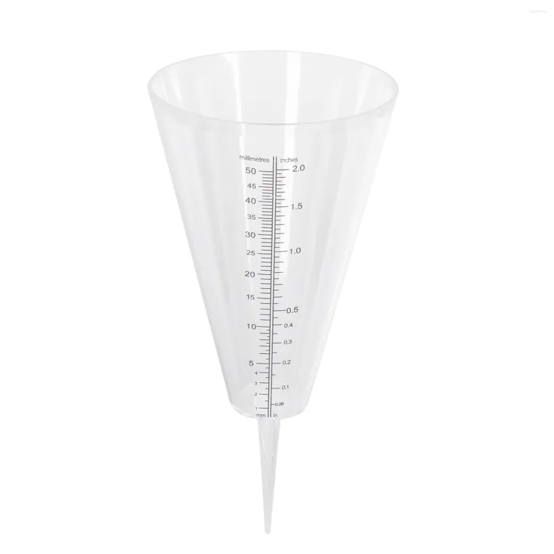 Cups Saucers Cone Shaped Rain Gauge Outdoor Garden Decor Decorative