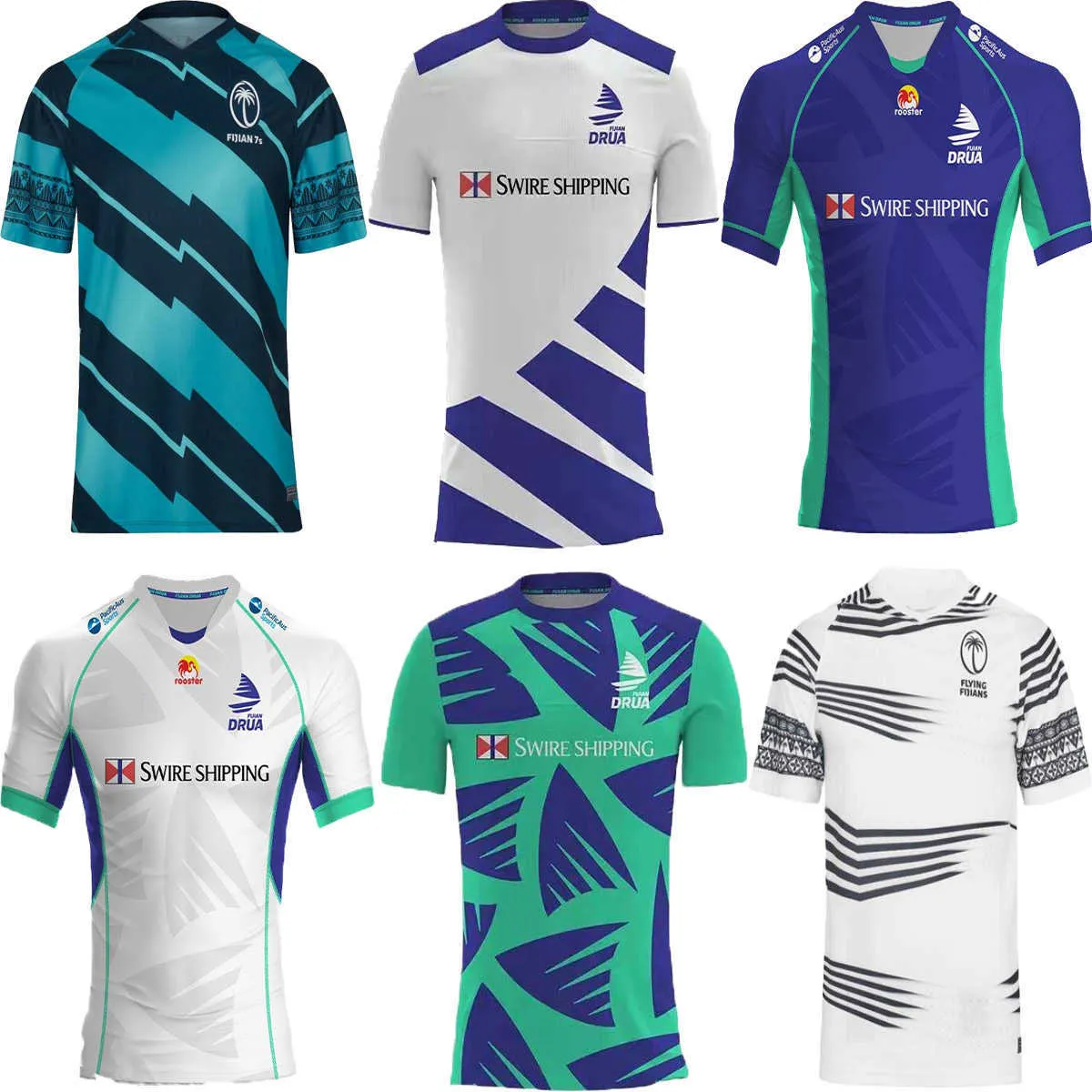 2021 2022 2023 Fiji Home Away Rugby Jersey Sevens Shirt Thai Quality 20 21 22 23 National 7S Rugby Jerseys