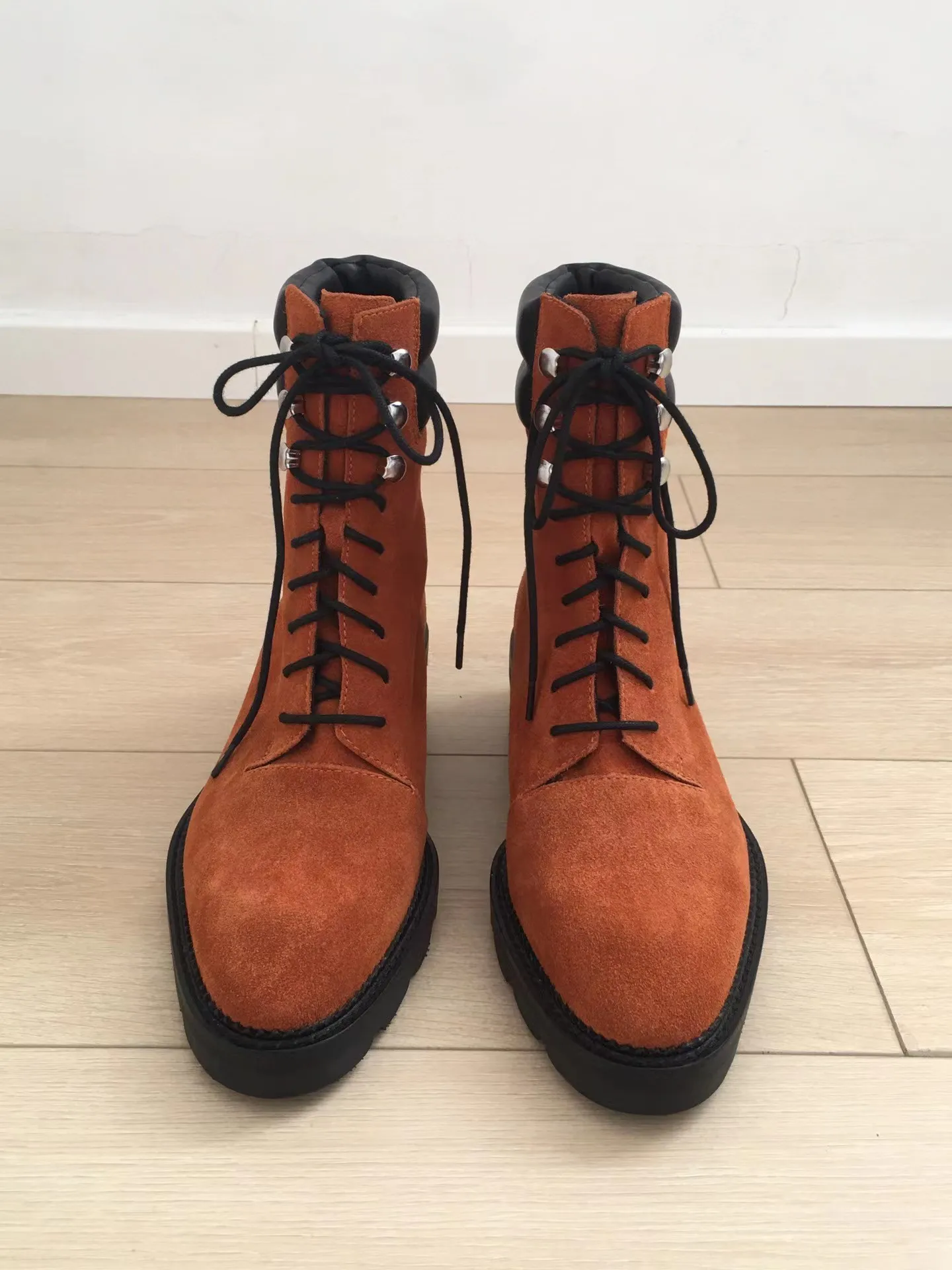 Womens boots Uppers imported first coat calfskin/reverse leather Padded inside hybrid sheepskin shoes size 35-39