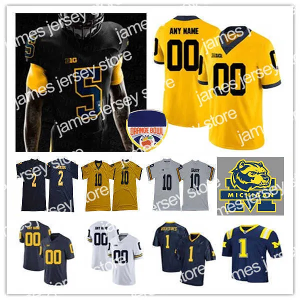 Michigan Wolverines Aidan Hutchinson Fußballtrikot Cade McNamara Hassan