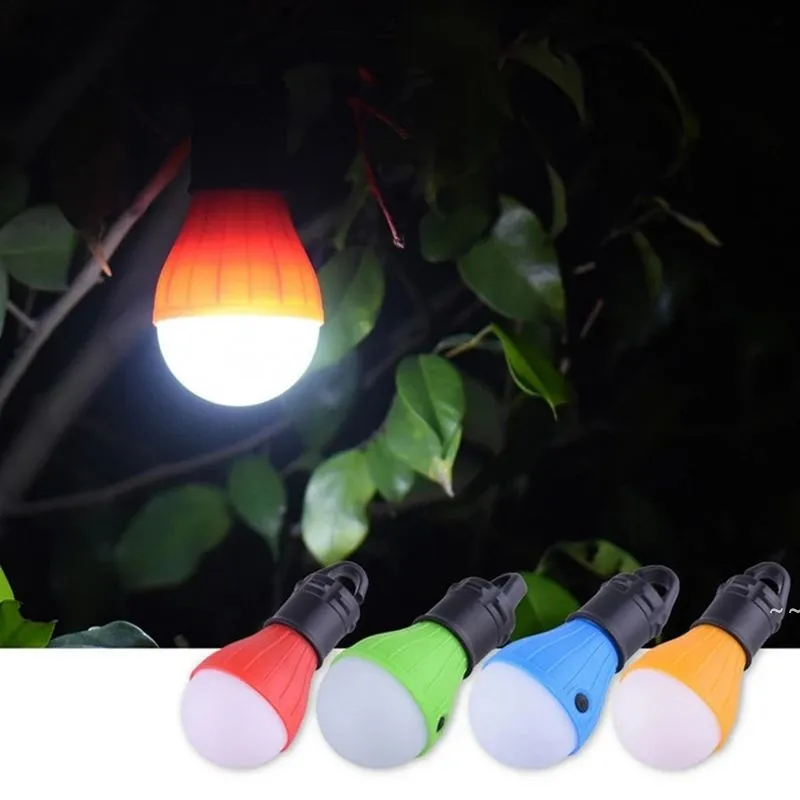 Decora￧￵es de jardim LED port￡til LED acampamento Bateria de bateria operada Luzes ￠ prova d'￡gua l￢mpada de lanterna de emerg￪ncia para caminhada pesca jnb163