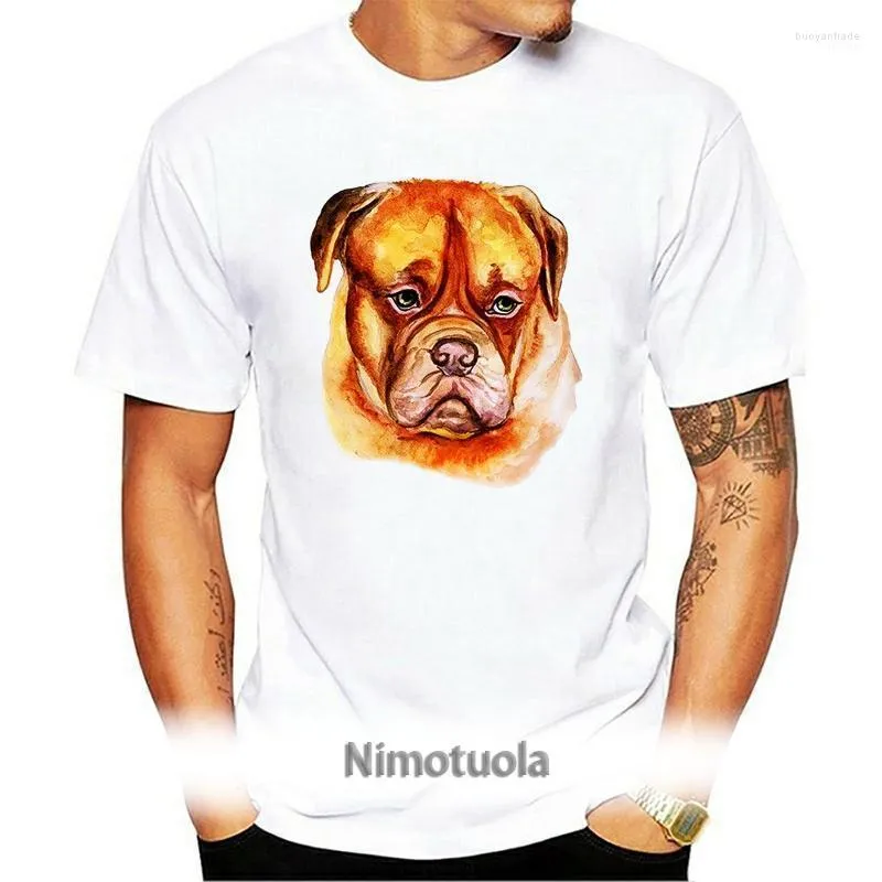 Heren t shirts heren t -shirts Franse mastiff bordeaux honden tee -image per zomer shirt