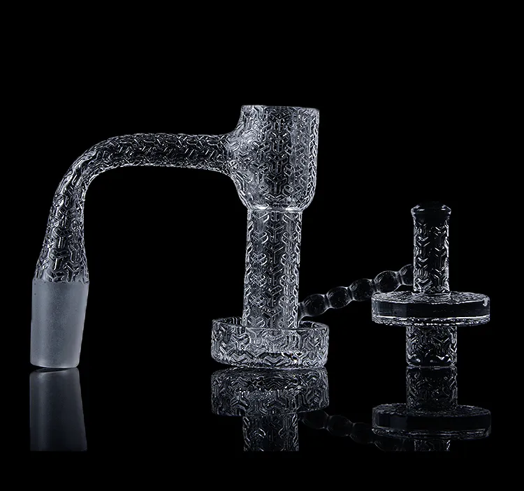 2022 Nieuwe afgeschuinde rand banger nagels 10 mm 14 mm gewricht mannelijke volle laszandsterkte quartz knallers rokende starterskits met 20 mmod kwartskap en pil voor glazen bong dab rig