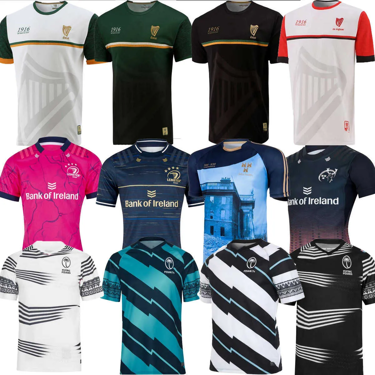 GAA CARLOW ROSCOMMON S-5XL OFFALYS Newyyork Fiji Rugby Jerseys Limerick Wexford Kilkenny Donegal Antrim Kerry Tyrone Mayo Mayo Meath Galway