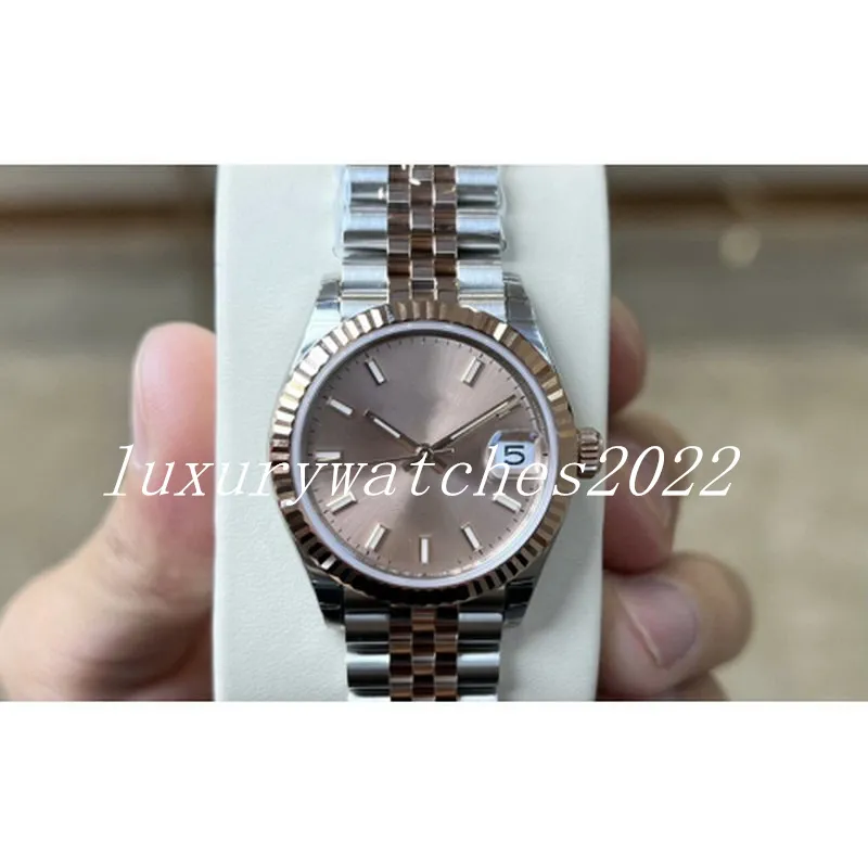 V5 Watch for Women Super Quality 31mm Rose Gold Stainless Case and Watchband Sapphire Jubilee Mechanical Automatic Ladies Wristwatches