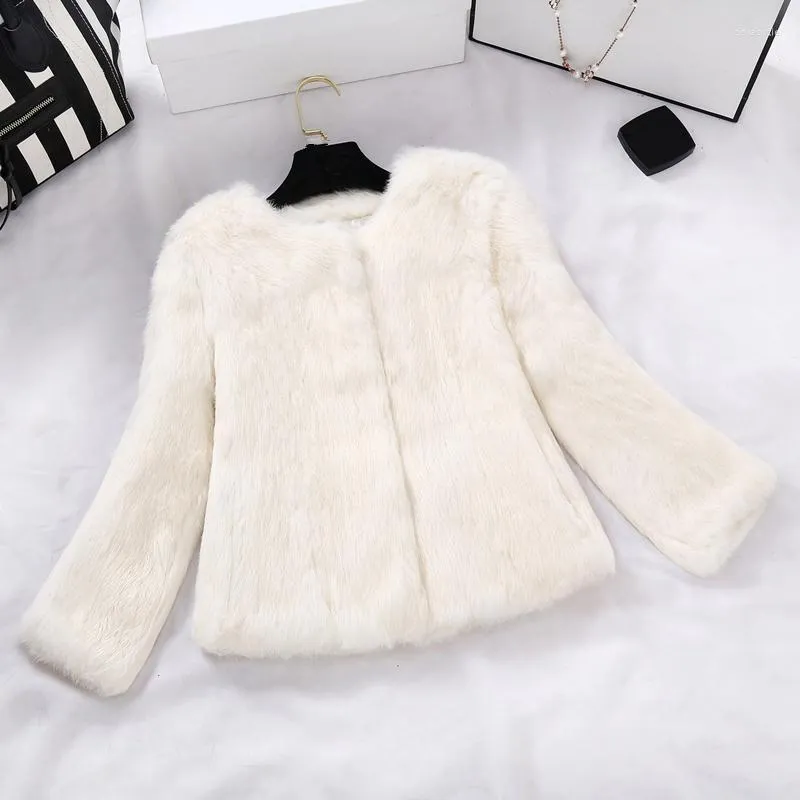 Frauen Pelz Weiß Faux Mantel Frauen Jacke Winter Koreanische Hohe Qualität Kurze Warme Plus Größe Mode Mantel 3XL