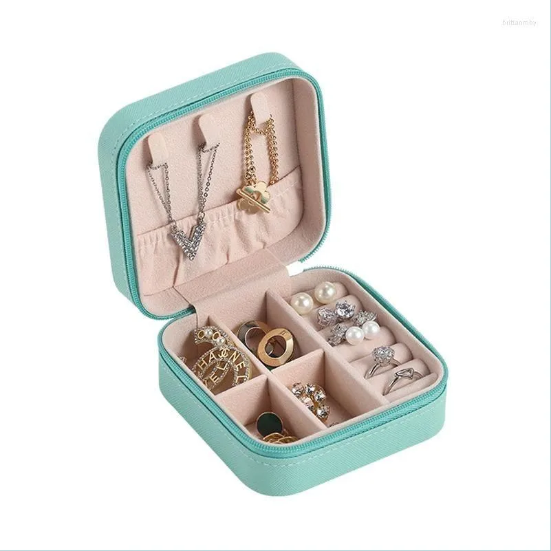 Jewelry Pouches Bags Jewelry Pouches Portable Storage Box Candy Color Girl Ring Earring Pendant Small Object Packaging Gift Display Dhwtu