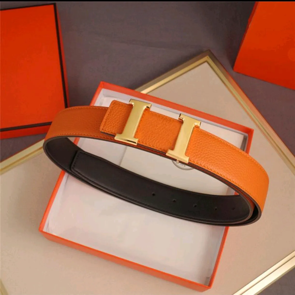 Luxurys Designer Belts Men Womens Genuine Leather Belt Women Fashion Waistband Cintura Ceinture Gold Silver Black Buckle Belt 3.4cm