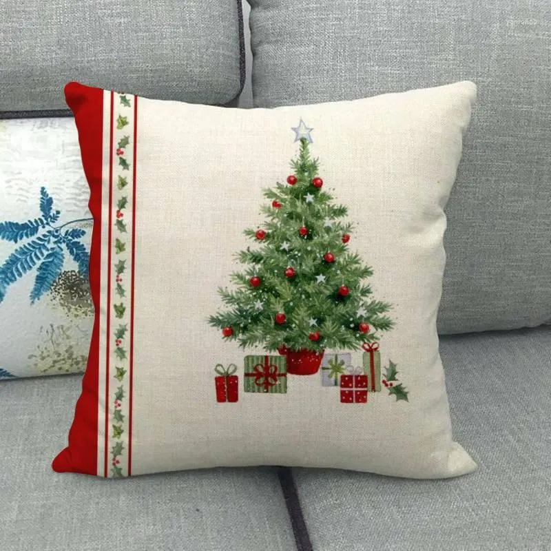 Décorations de noël 45x45cm décoration coussin ensemble père noël canapé taie d'oreiller vacances Navidad année cadeau Kerst