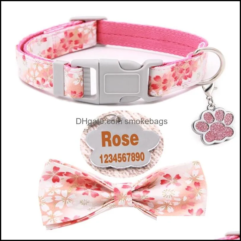 Dog Collars Leashes Personalized Custom Dog Collar Name Id Tags Are Optional Neck Strap Adiustable For Small And Medium Bldog Pugs B Otnzb
