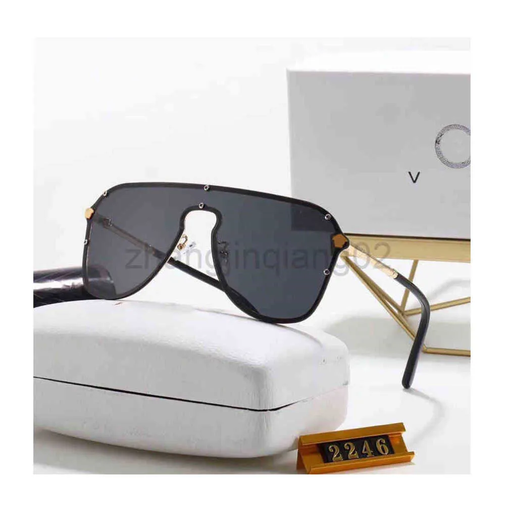 Designer Versage Sunglasses Cycle Luxurious Fashion Brands Woman Mens Personality Street Vintage Baseball Sport Summer Winter Conjoined Sun Glasses