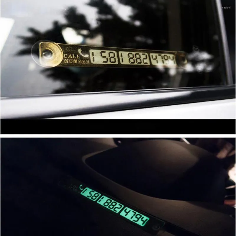 Dekoracje wnętrz Stylowy samochód Tymczasowy przystanek parkingowy Luminous numer telefonu płyta wyświetlacza